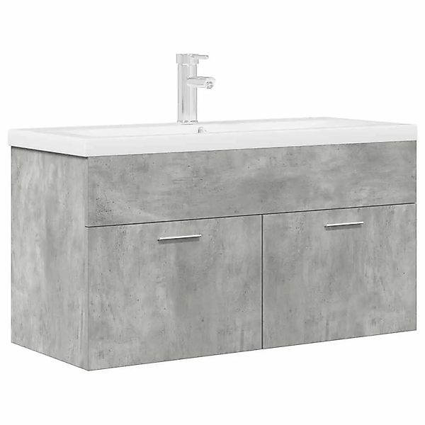 vidaXL Waschbeckenunterschrank mit Einbaubecken Wasserhahn Betongrau 332489 günstig online kaufen