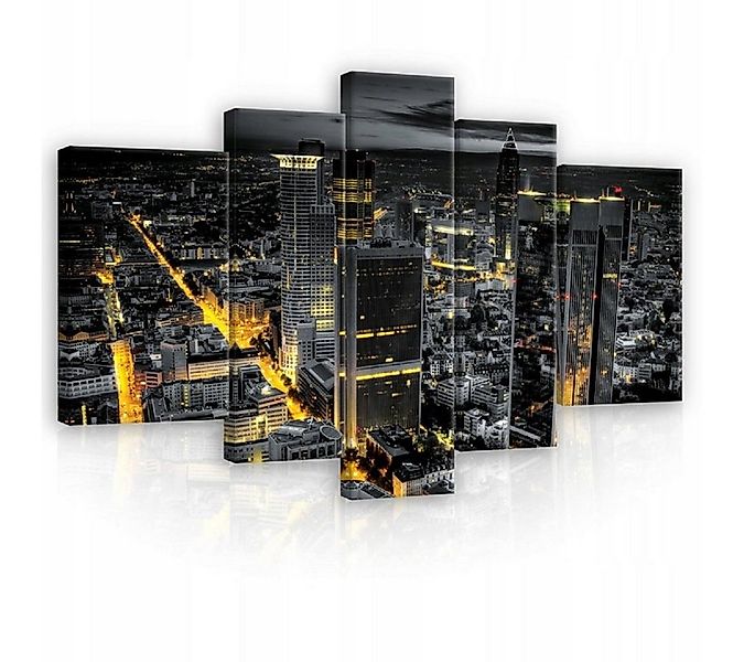 Wallarena Leinwandbild New York Stadt Schwarz Wandbilder 170x100 cm Groß Se günstig online kaufen