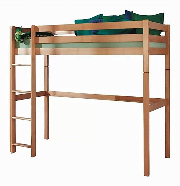 Natur24 Kinderbett Hochbett Toli Buche Natur lackiert 90x200cm Einzelbett günstig online kaufen