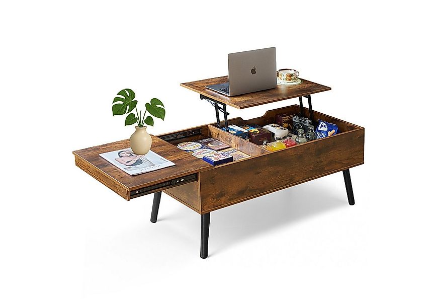 JanflyHome Couchtisch höhenverstellbar, Wohnzimmertisch mit Stauraum (1-St) günstig online kaufen