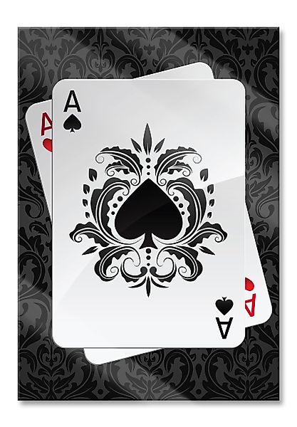 Pixxprint Glasbild Ass Pik Spielkarte, Ass günstig online kaufen
