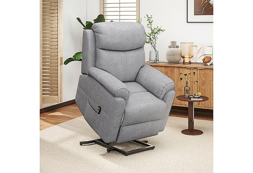 HOMCOM Relaxsessel mit Aufstehhilfe, 5 Massagemodi, Liegefunktion (Fernsehs günstig online kaufen