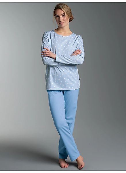 Trigema Schlafanzug "TRIGEMA Pyjama Anzug mit "Punkt" Muster" 1 günstig online kaufen