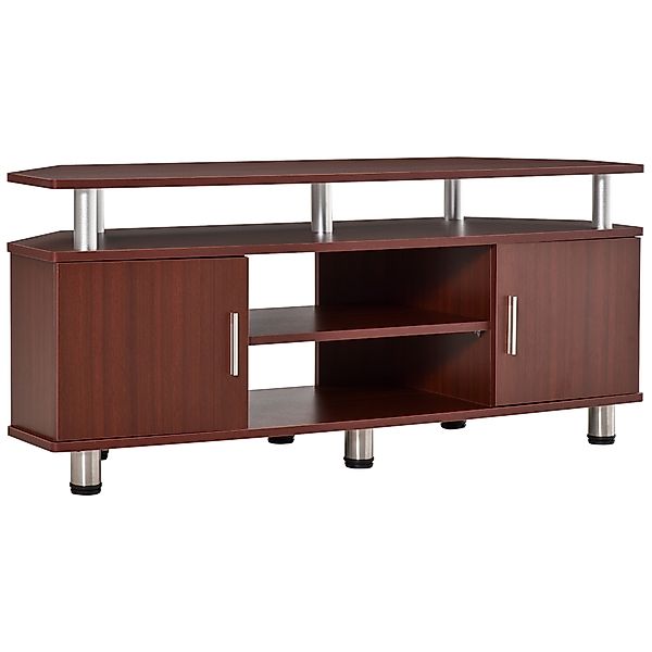 HOMCOM TV-Ständer für Wohnzimmer mit 2 Regalen und 2 Schränken, aus MDF und günstig online kaufen