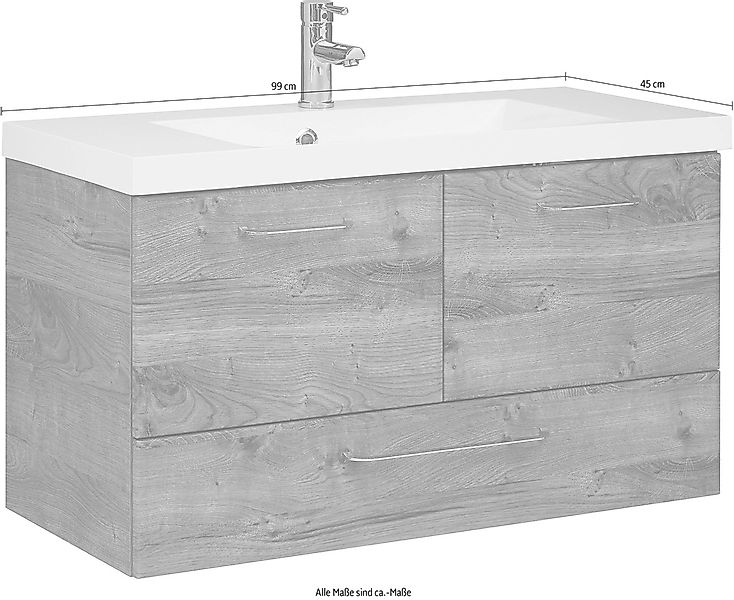 Saphir Waschtisch "Quickset Mineralmarmor-Waschtisch mit Unterschrank, 99 c günstig online kaufen