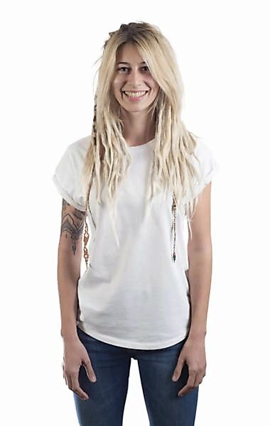 Shirt Aus Biobaumwolle Fairwear Für Damen "Basic" In Washed White günstig online kaufen