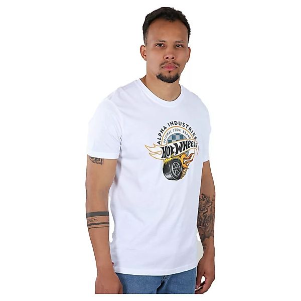 Alpha Industries Hot Wheels Alpha Kurzärmeliges T-shirt M White günstig online kaufen