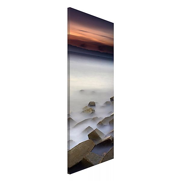 Magnettafel Natur & Landschaft - Hochformat 1:2 Sonnenuntergang im Nebel günstig online kaufen