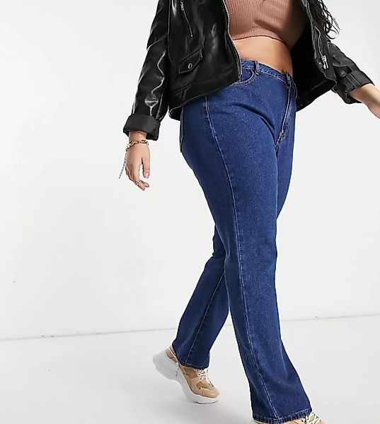 Missguided Plus – Wrath – Gerade geschnittene Jeans in Blau günstig online kaufen