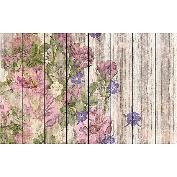 Sanders & Sanders Fototapete Holz Multicolor 400 x 250 cm 611949 günstig online kaufen