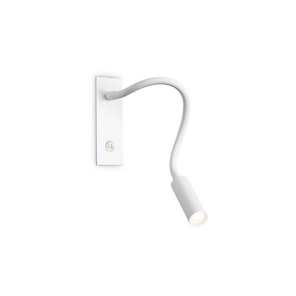Ideal Lux LED-Wandleuchte IO, weiß, Flexarm, Schalter günstig online kaufen