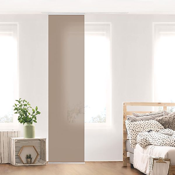 Bilderdepot24 Schiebegardine modern Flächenvorhang blickdicht Mocca, günstig online kaufen