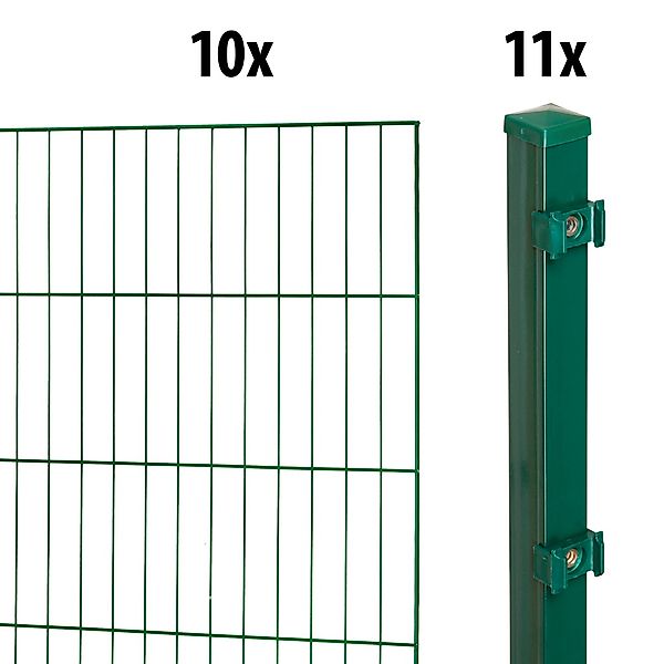 GARDEN N MORE Einstabmattenzaun "Standard", 10 Elemente für 20 m, L: 200 cm günstig online kaufen