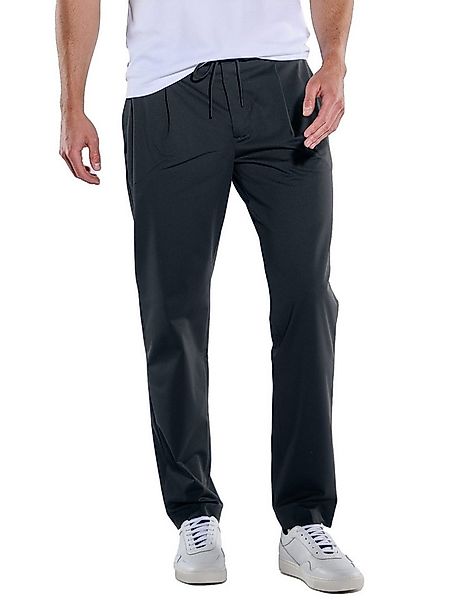 emilio adani Anzughose Herren Anzug-Hose mit Tunnelzug, Schwarz günstig online kaufen