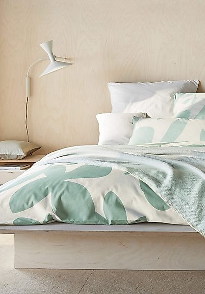 hessnatur Renforcé Bettwäsche Set LEVI aus Bio-Baumwolle - grün - Größe 135 günstig online kaufen