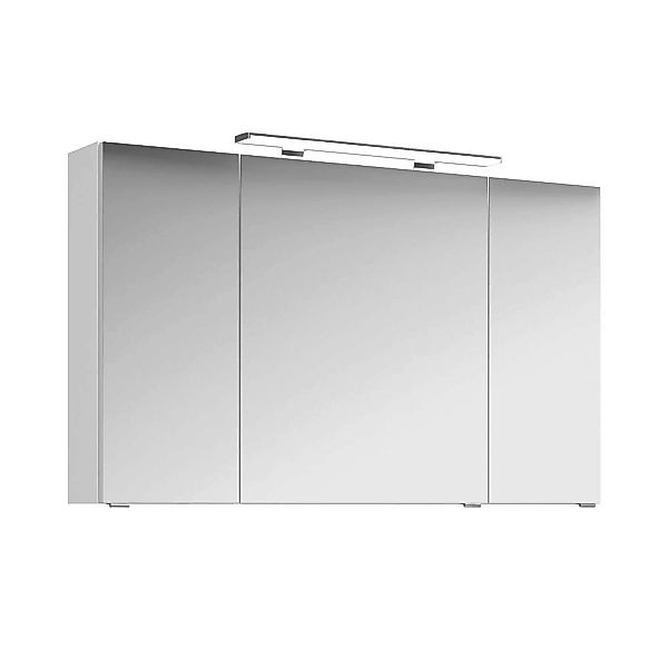 Badezimmer Spiegelschrank 3-türig FES-4010-66 Korpus in weiß glänzend mit L günstig online kaufen