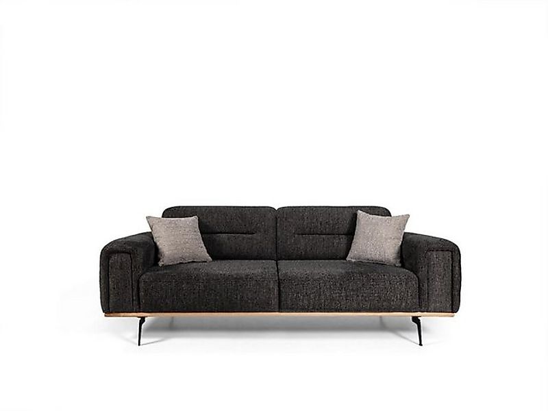 Xlmoebel Sofa Dreisitzer-Grau-Stoffsofa im Design, 3-Sitzer-Polstersofa-Cou günstig online kaufen