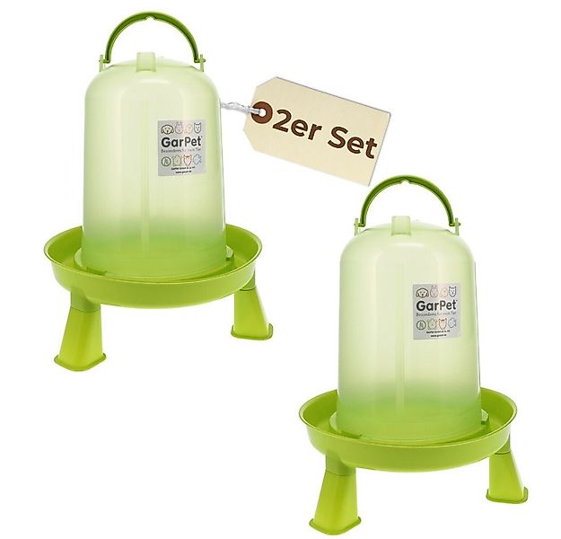 GarPet Wasserspender 2er Set Hühnertränke mit Füßen Geflügeltränke Wasser S günstig online kaufen