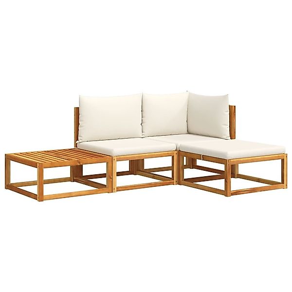 vidaXL Loungesofa 4-tlg. Garten-Sofagarnitur mit Kissen günstig online kaufen