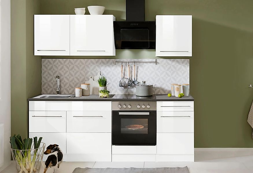 KOCHSTATION Küchenzeile »KS-Trient« Breite 210 cm, wahlweise mit E-Geräten, günstig online kaufen