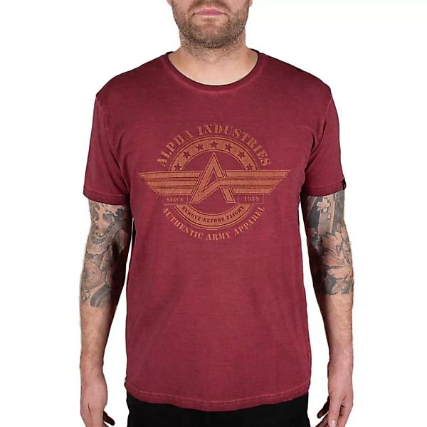 Alpha Industries Ai Olidye Kurzärmeliges T-shirt S Rbf Red günstig online kaufen