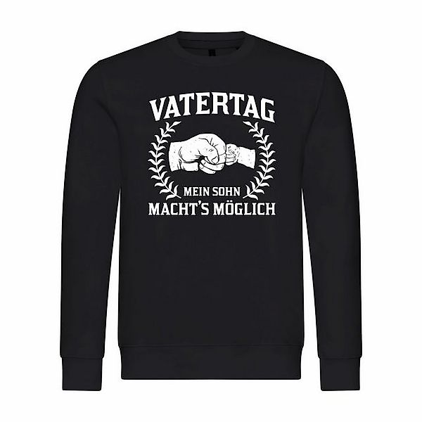 deinshirt Rundhalspullover Herren Pullover Vatertag mein Sohn machts möglic günstig online kaufen