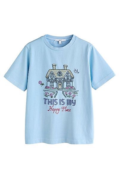 Next T-Shirt Schweres T-Shirt mit Rundhalsausschnitt (1-tlg) günstig online kaufen