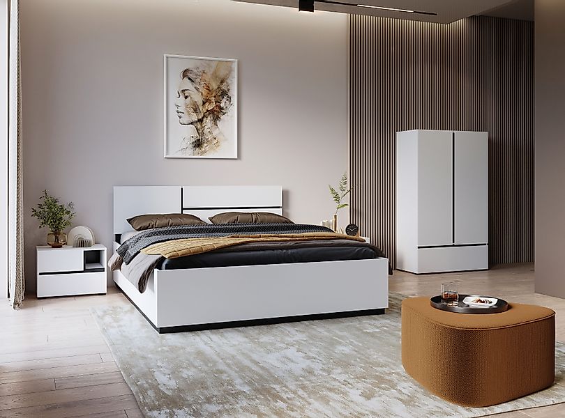 Home affaire Schlafzimmer-Set "Cross, moderne, grifflose Optik, FSC-zertifi günstig online kaufen