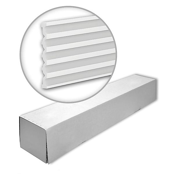PROFHOME 659802-Box 3D Wandpaneele 1 Karton Set mit 3 Paneelen 6 m Weiß günstig online kaufen