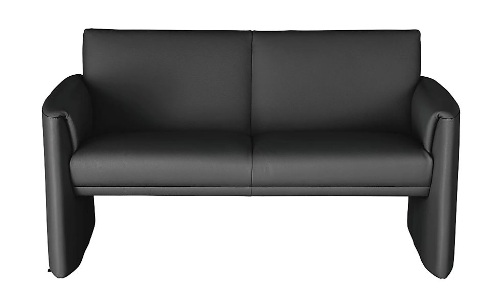 Ledersofa, niedrig - schwarz - 143 cm - 73 cm - 86 cm - Polstermöbel > Sofa günstig online kaufen
