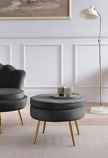 SalesFever Polsterhocker Calm Gepolsterter Hocker mit günstig online kaufen