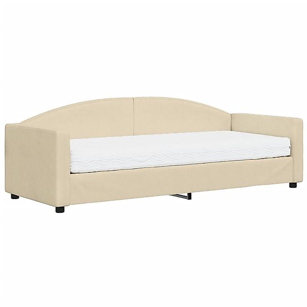 vidaXL Bett Tagesbett mit Matratze Creme günstig online kaufen