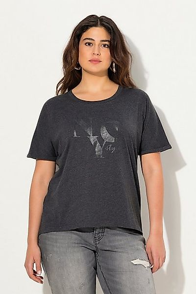 Ulla Popken T-Shirt T-Shirt Schriftmotiv Oversized günstig online kaufen