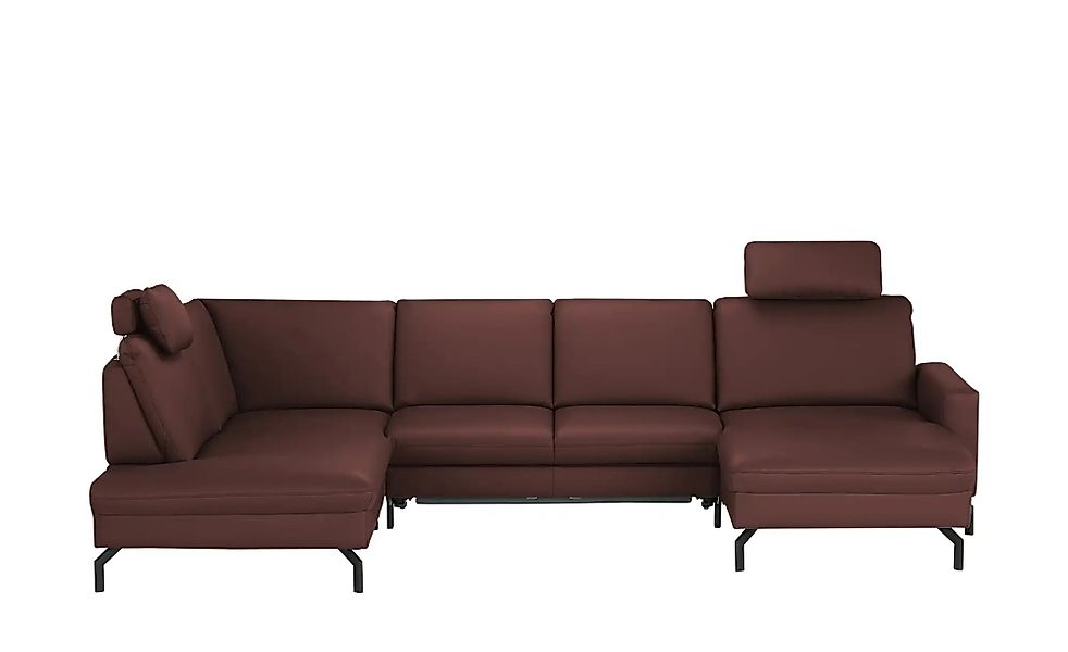 meinSofa Wohnlandschaft aus Leder Grace ¦ rot ¦ Maße (cm): B: 332 H: 89 T: günstig online kaufen