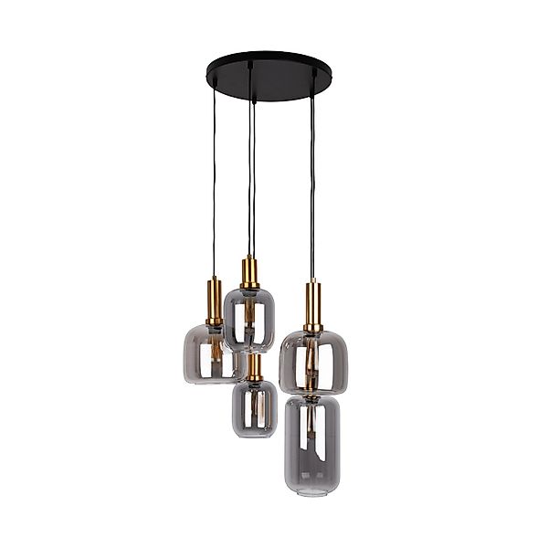 Näve Pendelleuchte Fumo Schwarz Ø 54,8 cm x 150 cm 5er-Set günstig online kaufen