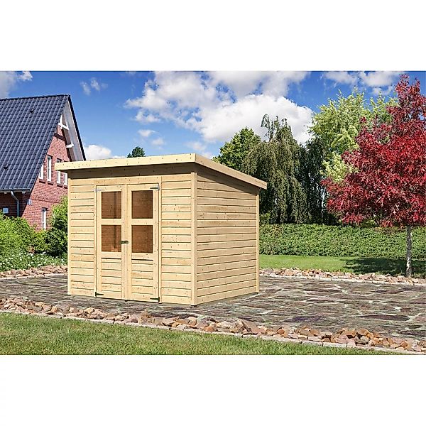 Karibu Holz-Gartenhaus Neuenburg 3 Natur BxT: 238 cm x 210 cm günstig online kaufen
