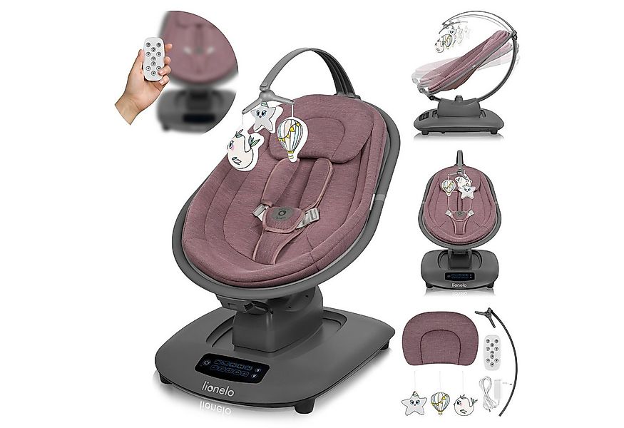 lionelo Babywippe BLOSSOM, 5 Schaukelmodi/180° drehbarer Sitz/Timer/Sicherh günstig online kaufen