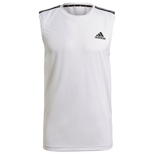 Adidas 3 Stripes Ärmelloses T-shirt 2XL White günstig online kaufen