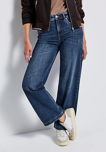 STREET ONE Weite Jeans "QR Denim-Wide Leg", mit Stretch günstig online kaufen