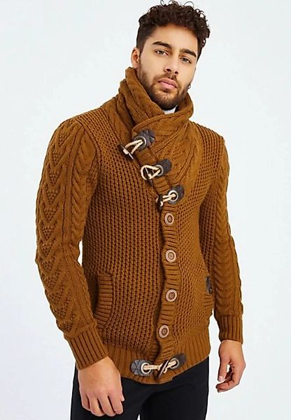 Leif Nelson Strickjacke mit Schalkragen Grobstrick günstig online kaufen