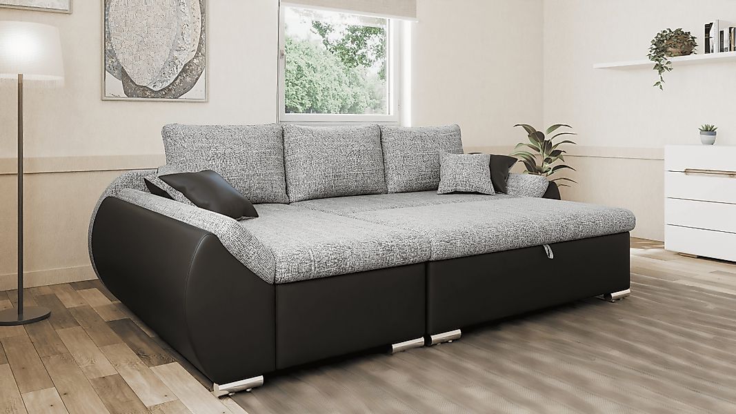 MOEBLO Ecksofa ALEX, L-Form mit Hocker günstig online kaufen