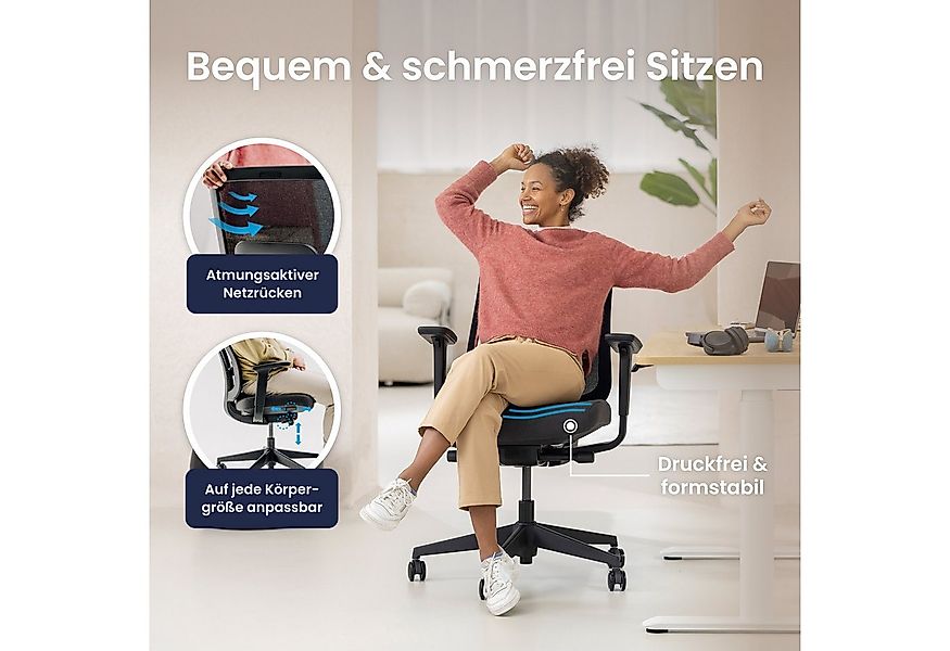 Ergotopia Bürostuhl PureBack ergonomischer Schreibtischstuhl günstig online kaufen