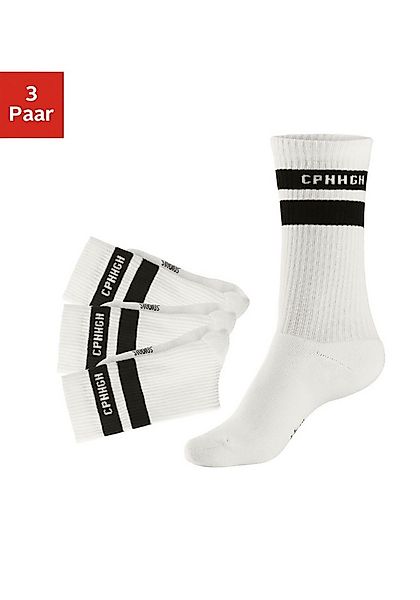 Copenhagen Studios Tennissocken (Packung, 3-Paar) mit Streifendesign und Vo günstig online kaufen