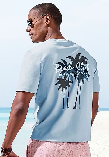 Beachtime T-Shirt mit großem Rückenprint Regular-Fit, günstig online kaufen