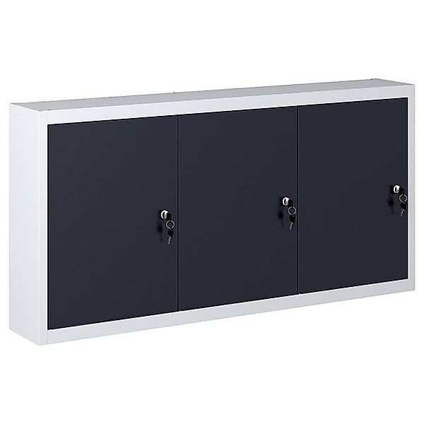 vidaXL Werkzeugschrank aus Metall in Grau und Schwarz mit 3 Türen (LxBxH: 1 günstig online kaufen