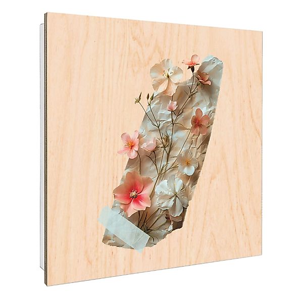 Banjado Großer Schlüsselbox Holz 30x30cm Weiß Scharnier Rechts 50 Haken Sch günstig online kaufen
