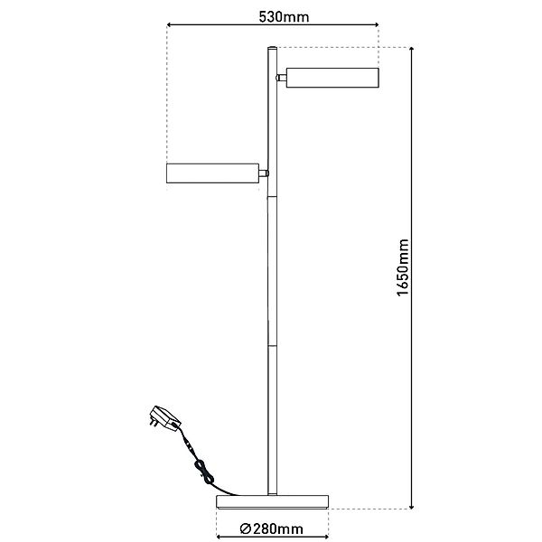 näve LED Stehlampe »Tessa«, 2 flammig, Leuchtmittel LED-Modul   LED wechsel günstig online kaufen