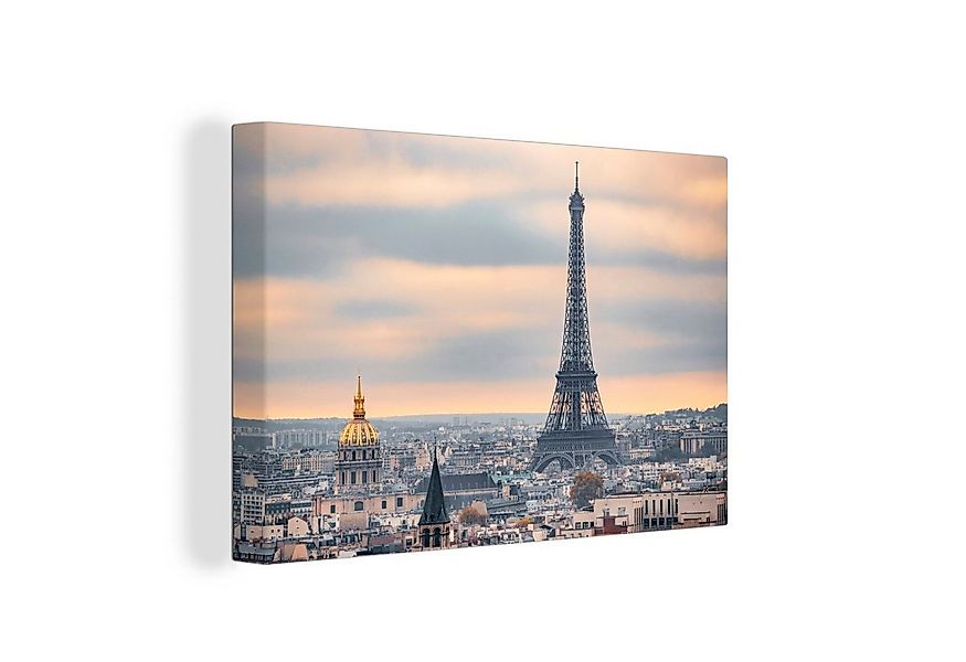 OneMillionCanvasses® Leinwandbild Eiffelturm - Paris - Himmel, Fotodruck (1 günstig online kaufen