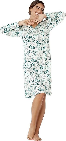 Hajo Nachthemd Damen-Nachthemd Interlock-Jersey gemustert günstig online kaufen