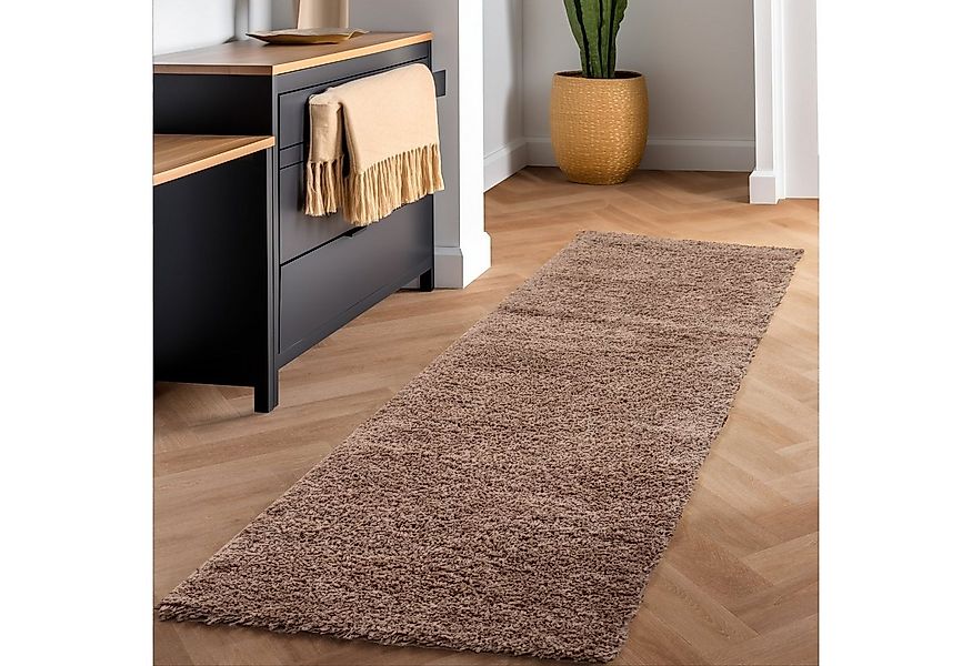 SIMPEX24 Teppich Unicolor - Einfarbig, Läufer, Höhe: 30 mm, Einfarbig Shagg günstig online kaufen